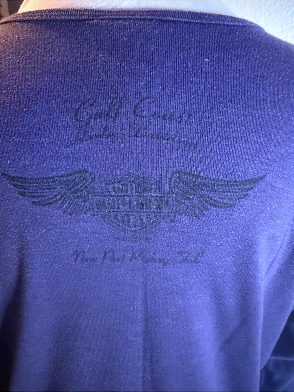 Vintage Y2K Harley Davidson Flare Sleeve Shirt 1X Made in USA Gulf Coast FL - Picture 3 of 8